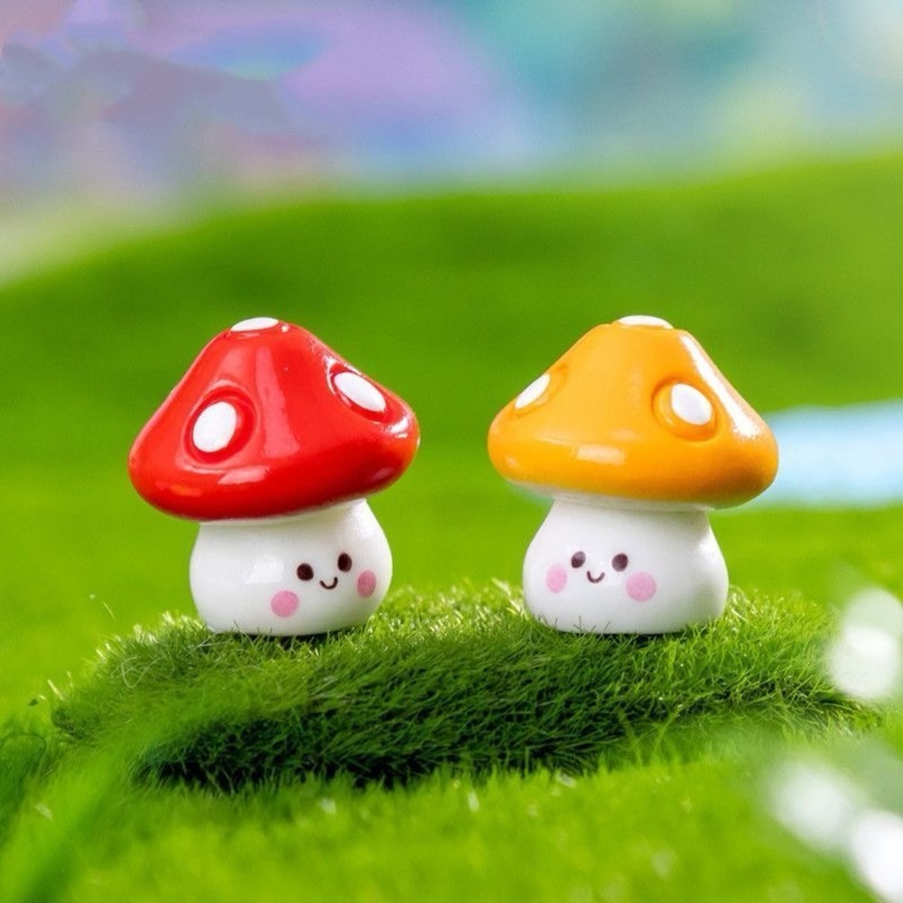 12 PCs Colorful Mushroom Toy Set for Kids.  Mini mushroom for Craft Jewelry DIY - Picture 3 of 9
